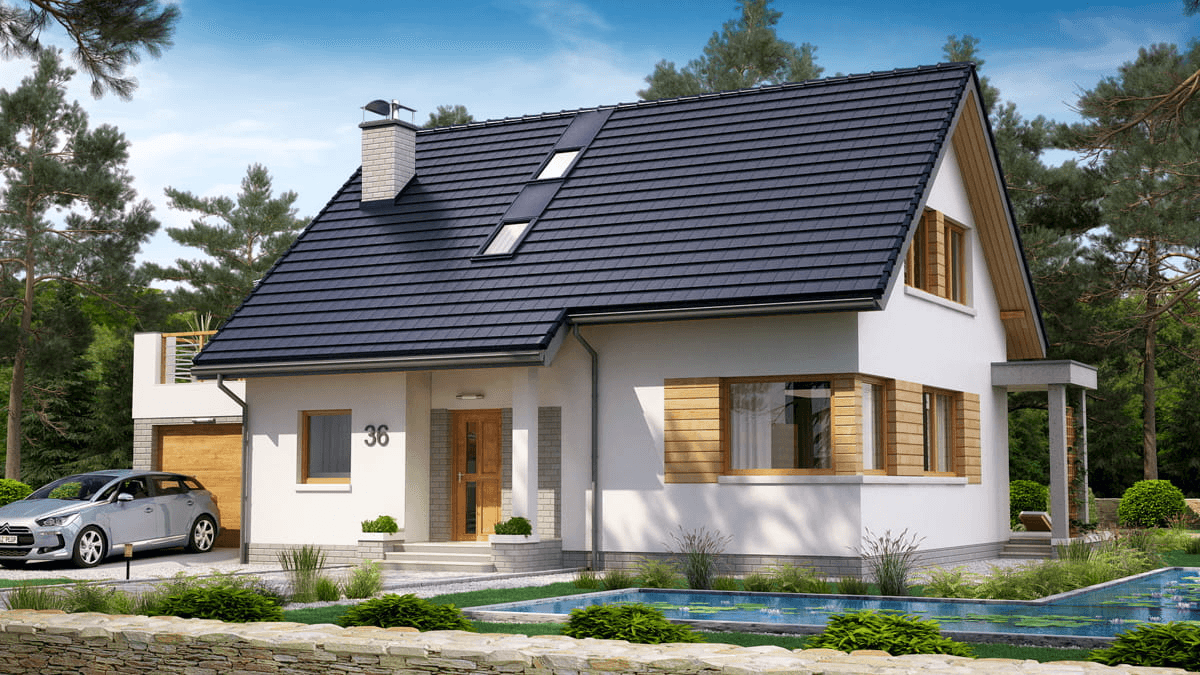 Wizualizacja domu jednorodzinnego BW-36 wariant 6