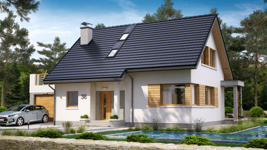 Wizualizacja domu jednorodzinnego BW-36 wariant 6