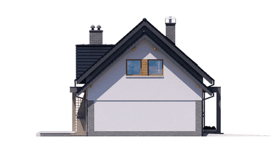 Elewacja prawa domu jednorodzinnego BW-36 wariant 7