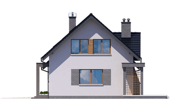 Elewacja lewa domu jednorodzinnego BW-36 wariant 7