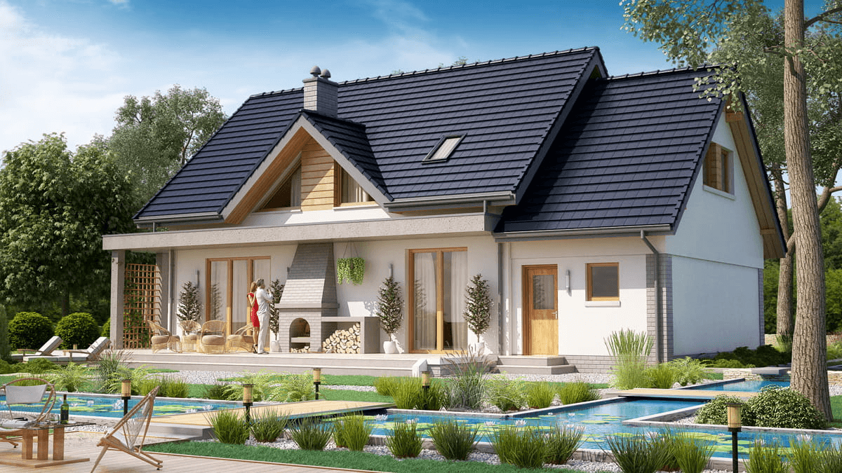 Wizualizacja domu jednorodzinnego BW-36 wariant 7
