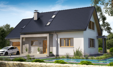 Wizualizacja domu jednorodzinnego BW-36 wariant 7