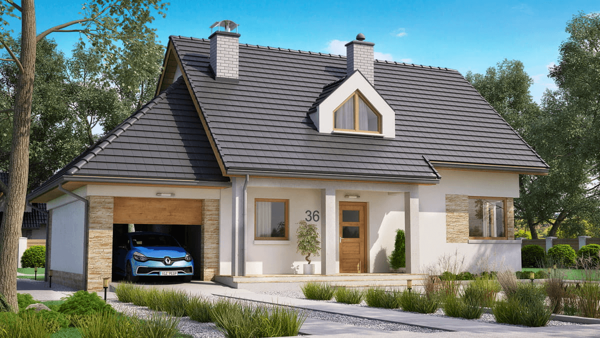 Wizualizacja domu jednorodzinnego BW-36 wariant 8