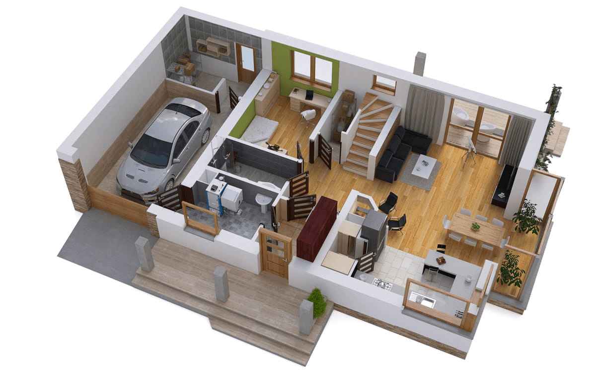 Wizualizacja domu jednorodzinnego BW-36 wariant 8