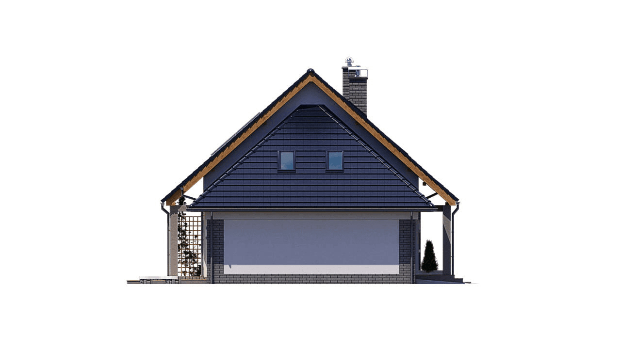 Elewacja lewa domu jednorodzinnego BW-36 wariant 9