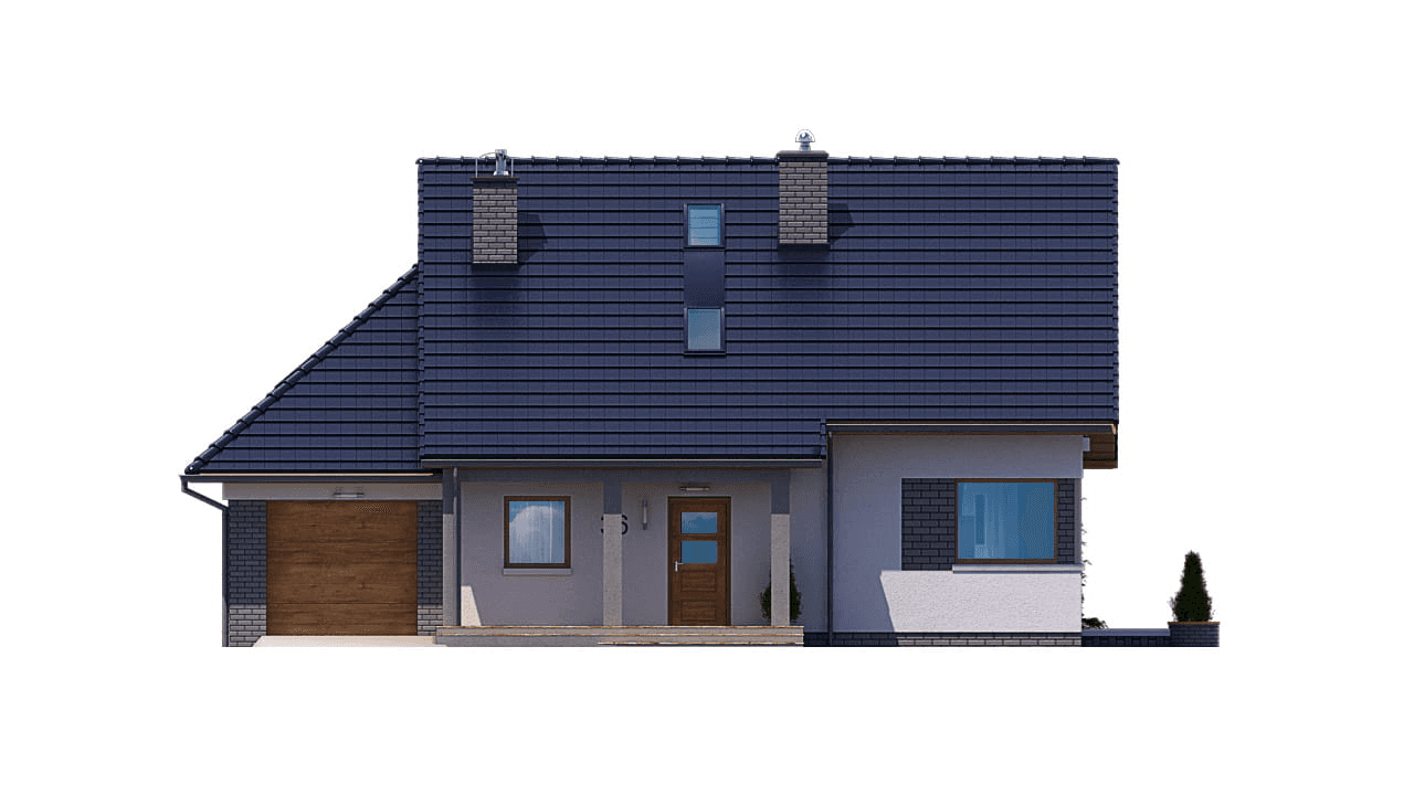 Elewacja frontowa domu jednorodzinnego BW-36 wariant 9