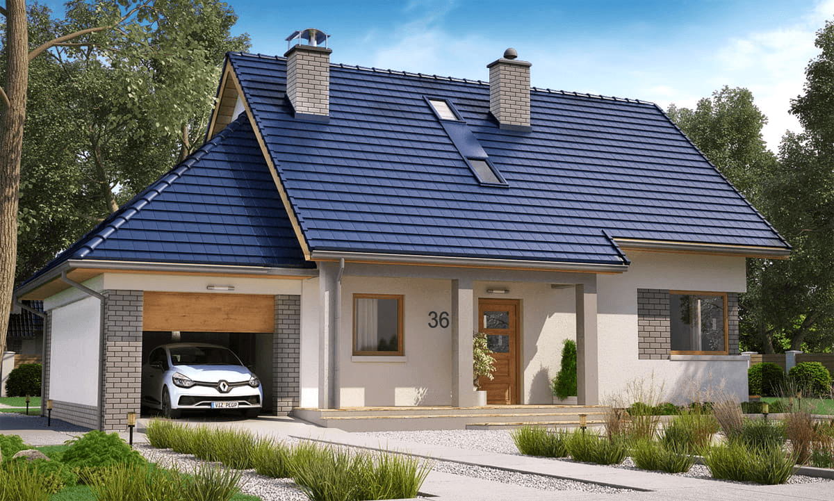 Wizualizacja domu jednorodzinnego BW-36 wariant 9