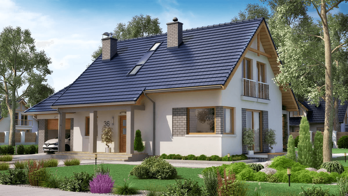 Wizualizacja domu jednorodzinnego BW-36 wariant 9
