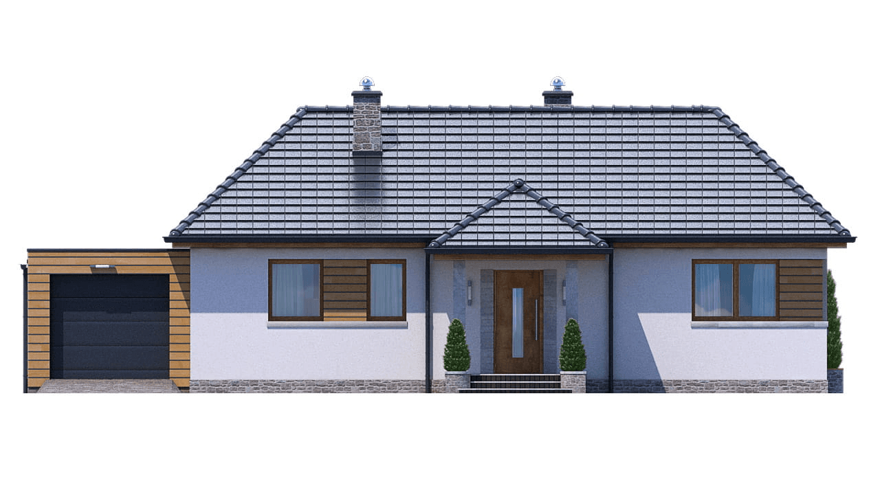 Elewacja frontowa domu jednorodzinnego BW-39