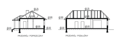 Przekrój domu jednorodzinnego BW-39