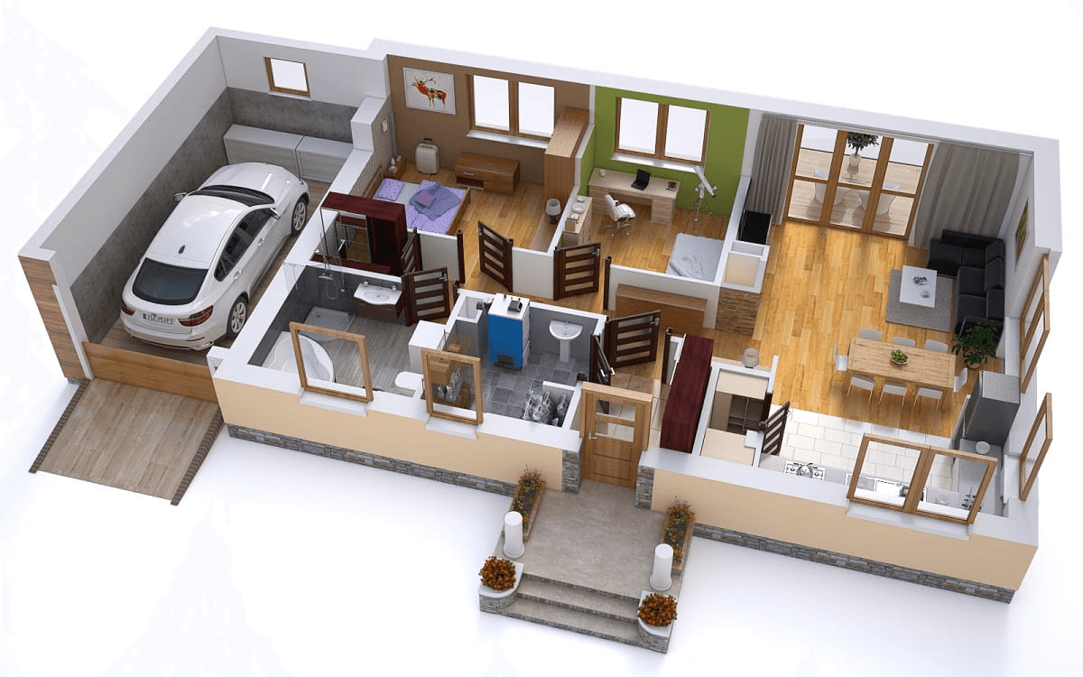 Wizualizacja domu jednorodzinnego BW-39