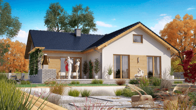 Wizualizacja domu jednorodzinnego BW-39 war.3 z garażem