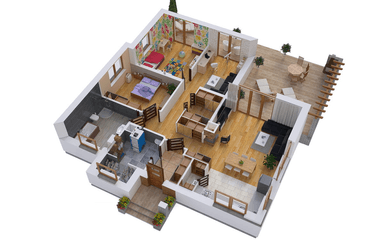 Wizualizacja domu jednorodzinnego BW-39 wariant 2.