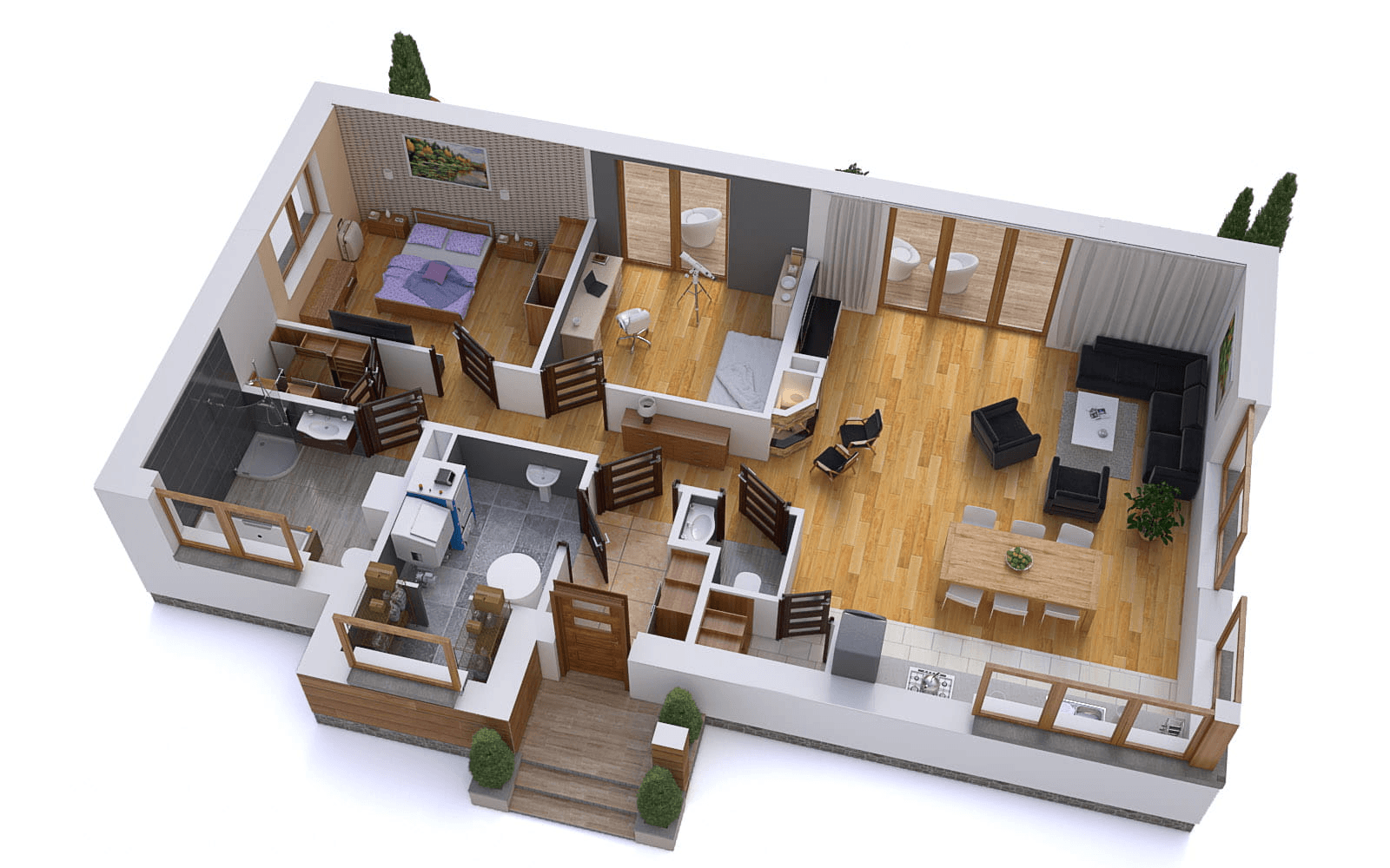 Wizualizacja domu jednorodzinnego BW-39 wariant 4