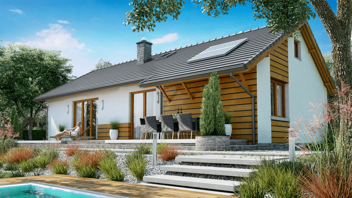 Wizualizacja domu jednorodzinnego BW-39 wariant 4