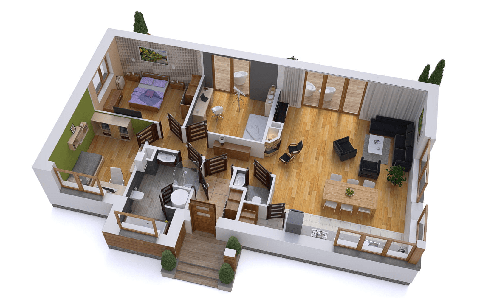 Wizualizacja domu jednorodzinnego BW-39 wariant 4