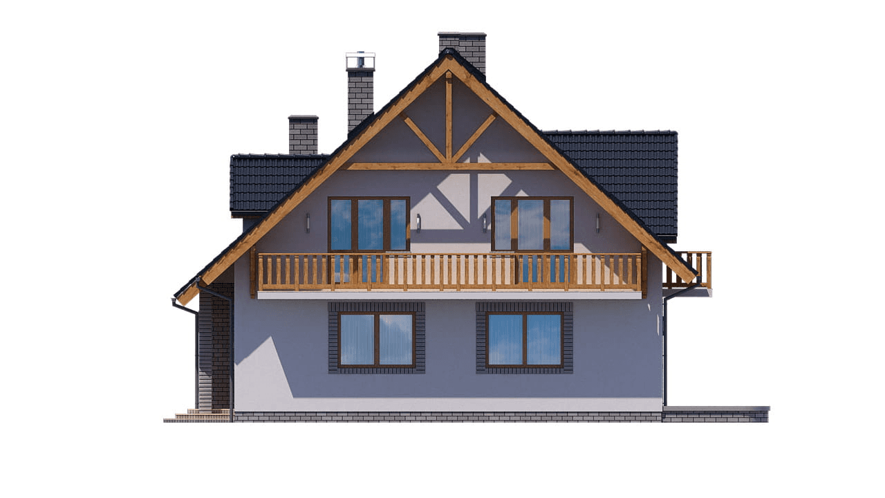 Elewacja prawa domu BW-45 wariant, agroturystyczny