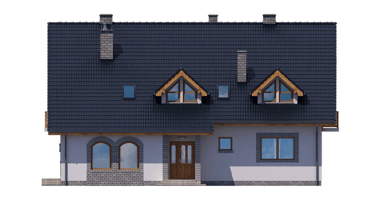 Elewacja frontowa domu BW-45 wariant, agroturystyczny