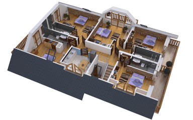 Wizualizacja domu BW-45 wariant, agroturystyczny