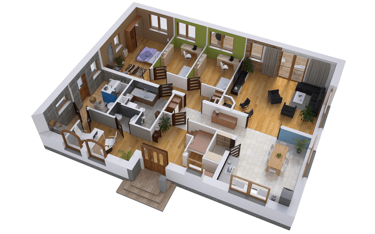 Wizualizacja domu BW-45 wariant, agroturystyczny