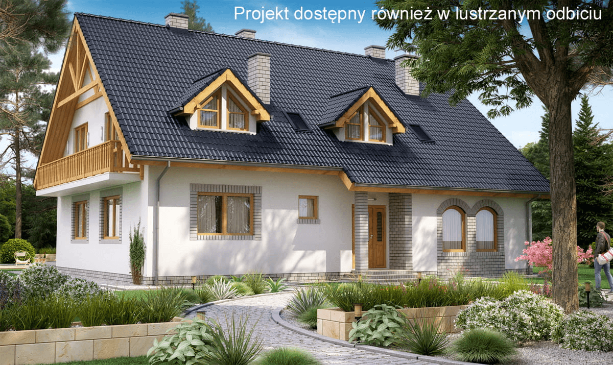 Wizualizacja domu BW-45 wariant, agroturystyczny