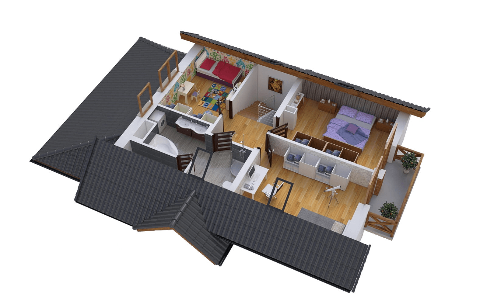 Wizualizacja domu jednorodzinnego BW-49 wariant 1