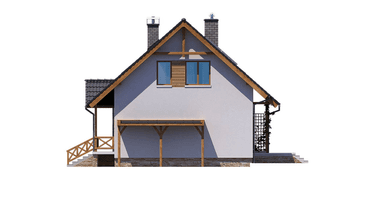 Elewacja prawa domu jednorodzinnego BW-49 wariant 10