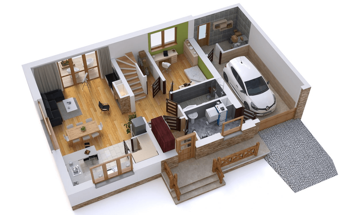 Wizualizacja domu jednorodzinnego BW-49 wariant 2