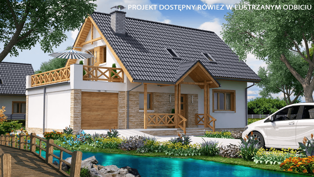 Wizualizacja domu jednorodzinnego BW-49 wariant 2
