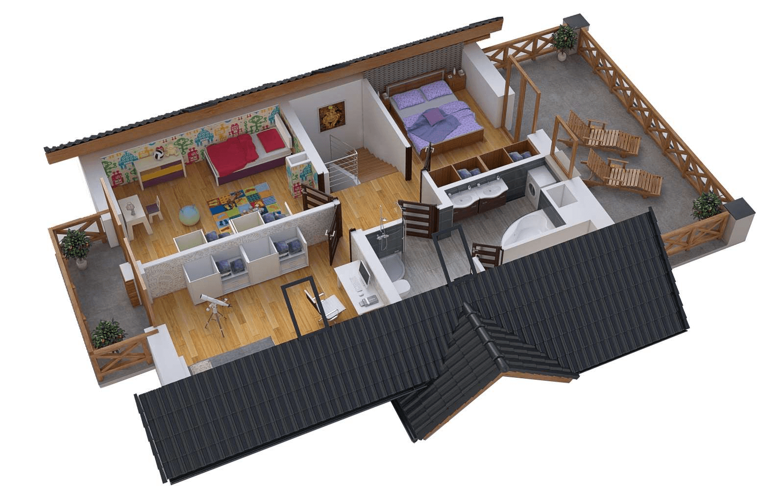 Wizualizacja domu jednorodzinnego BW-49 wariant 2