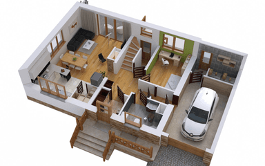 Wizualizacja domu jednorodzinnego BW-49 wariant 9