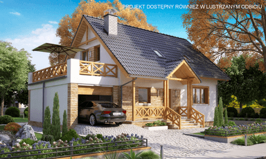 Wizualizacja domu jednorodzinnego BW-49 wariant 9