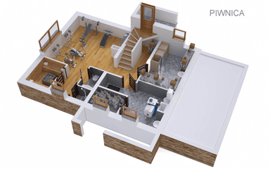 Wizualizacja domu jednorodzinnego BW-49 wariant 9