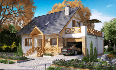 Wizualizacja domu jednorodzinnego BW-49 wariant 9