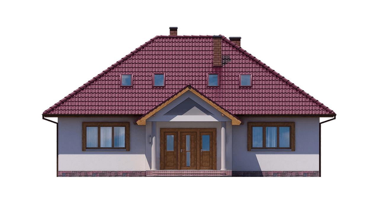 Elewacja frontowa domu BW-52 dwulokalowy