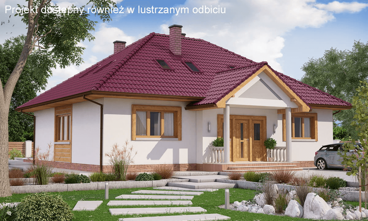 Wizualizacja domu BW-52 dwulokalowy