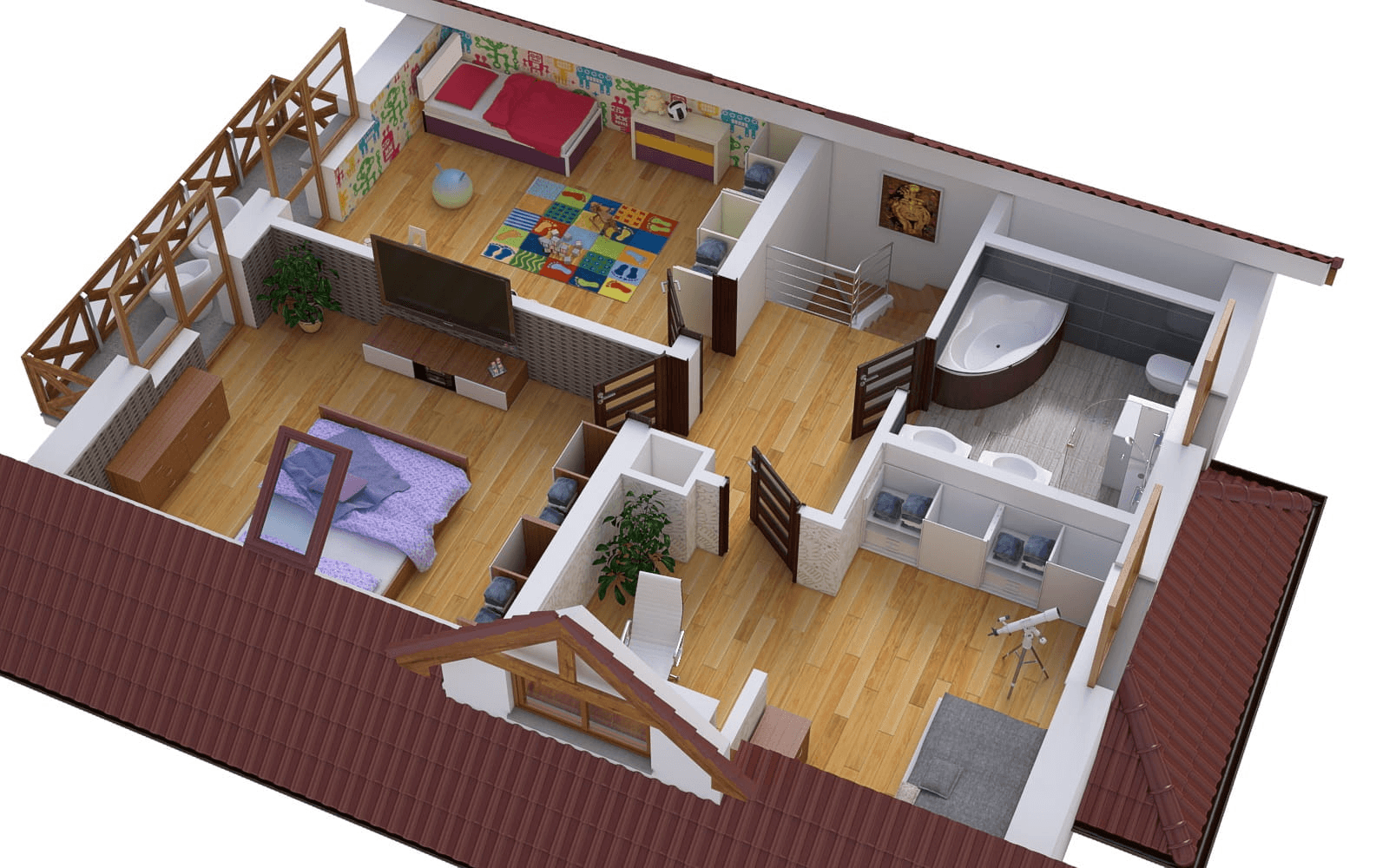 Wizualizacja domu jednorodzinnego BW-53