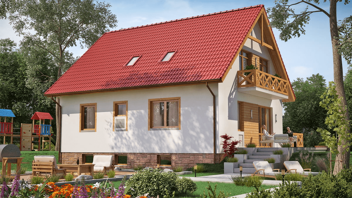 Wizualizacja domu jednorodzinnego BW-53
