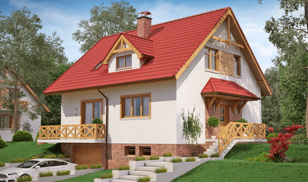 Wizualizacja domu jednorodzinnego BW-53