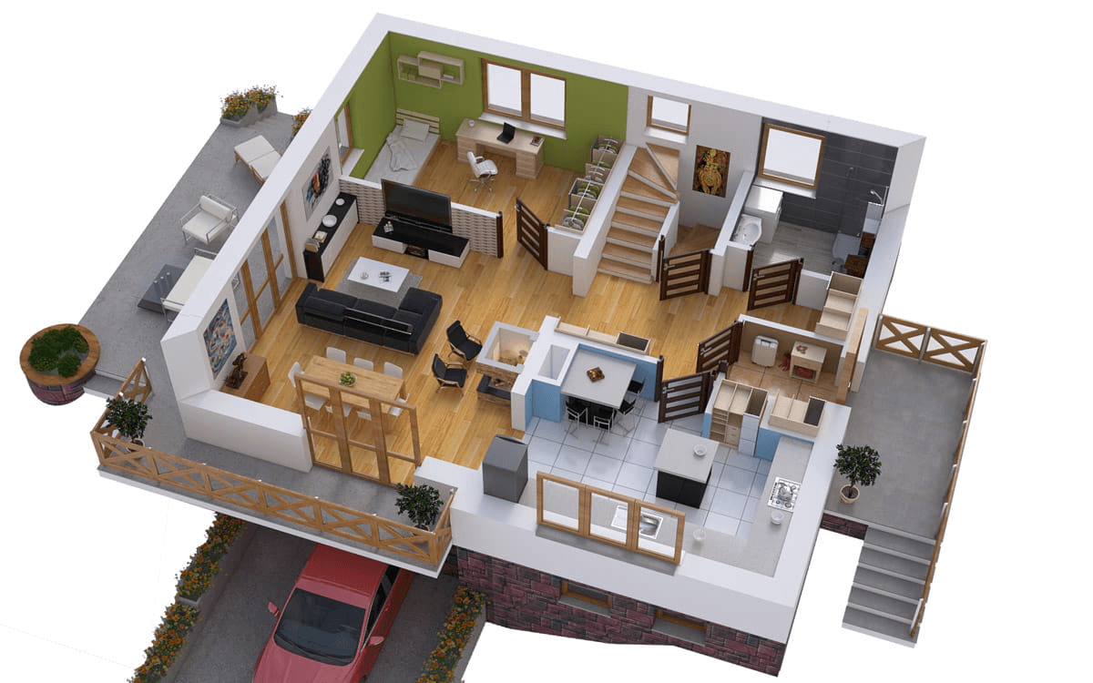 Wizualizacja domu jednorodzinnego BW-53