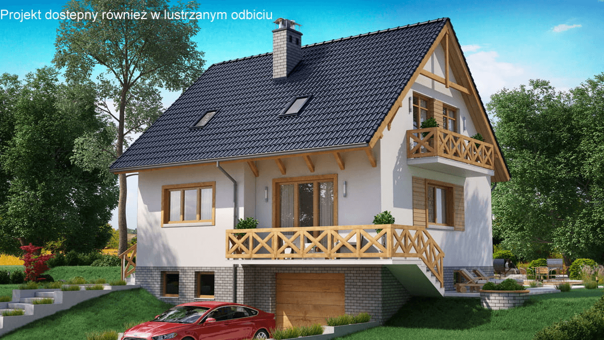 Wizualizacja domu jednorodzinnego BW-53 wariant 1