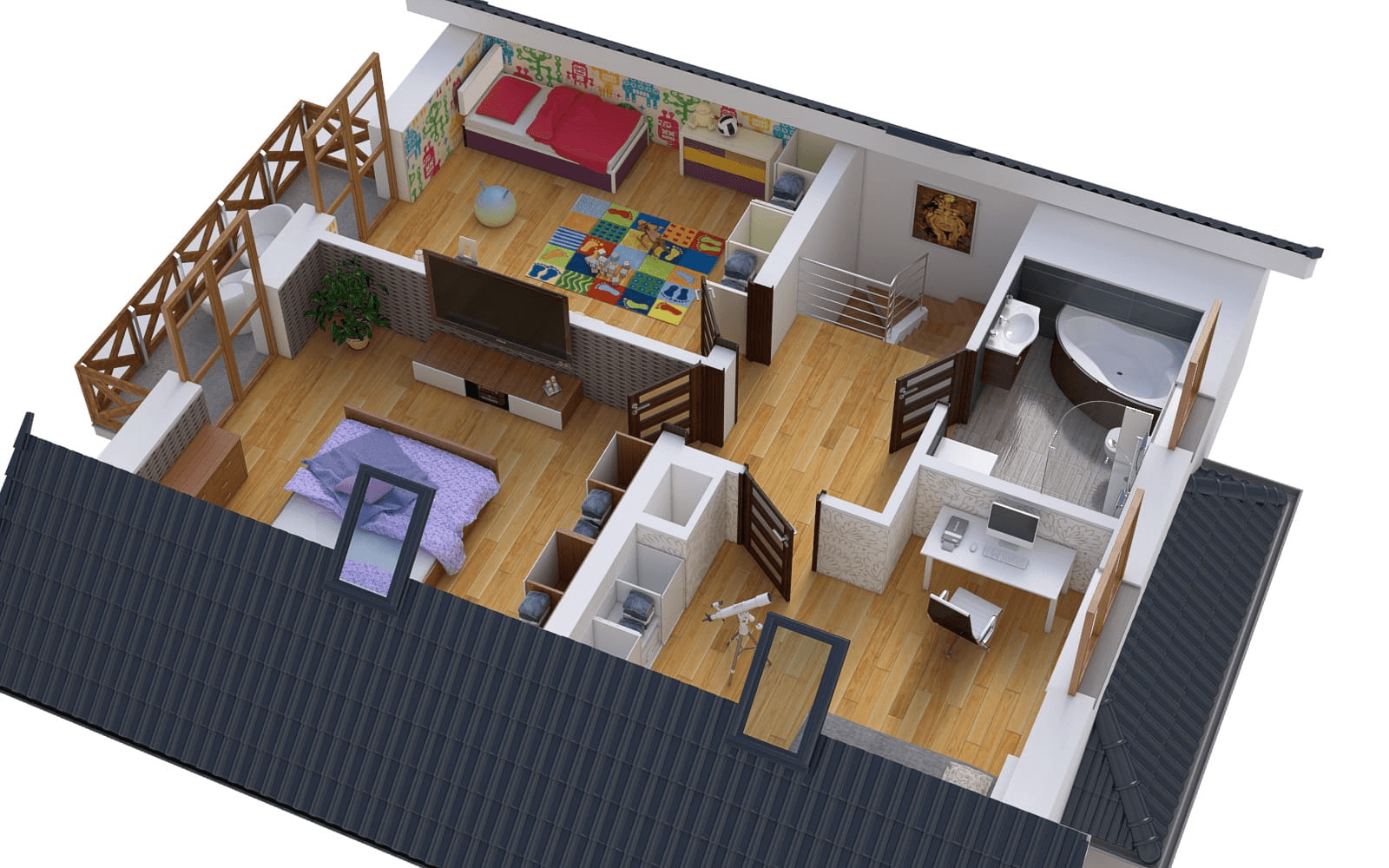 Wizualizacja domu jednorodzinnego BW-53 wariant 1