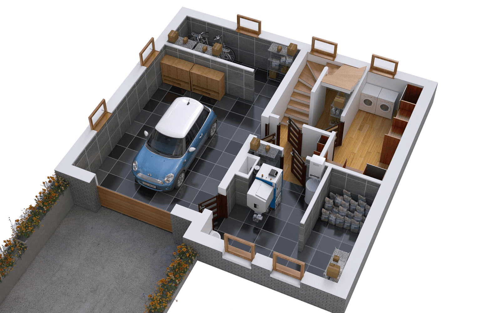 Wizualizacja domu jednorodzinnego BW-53 wariant 1