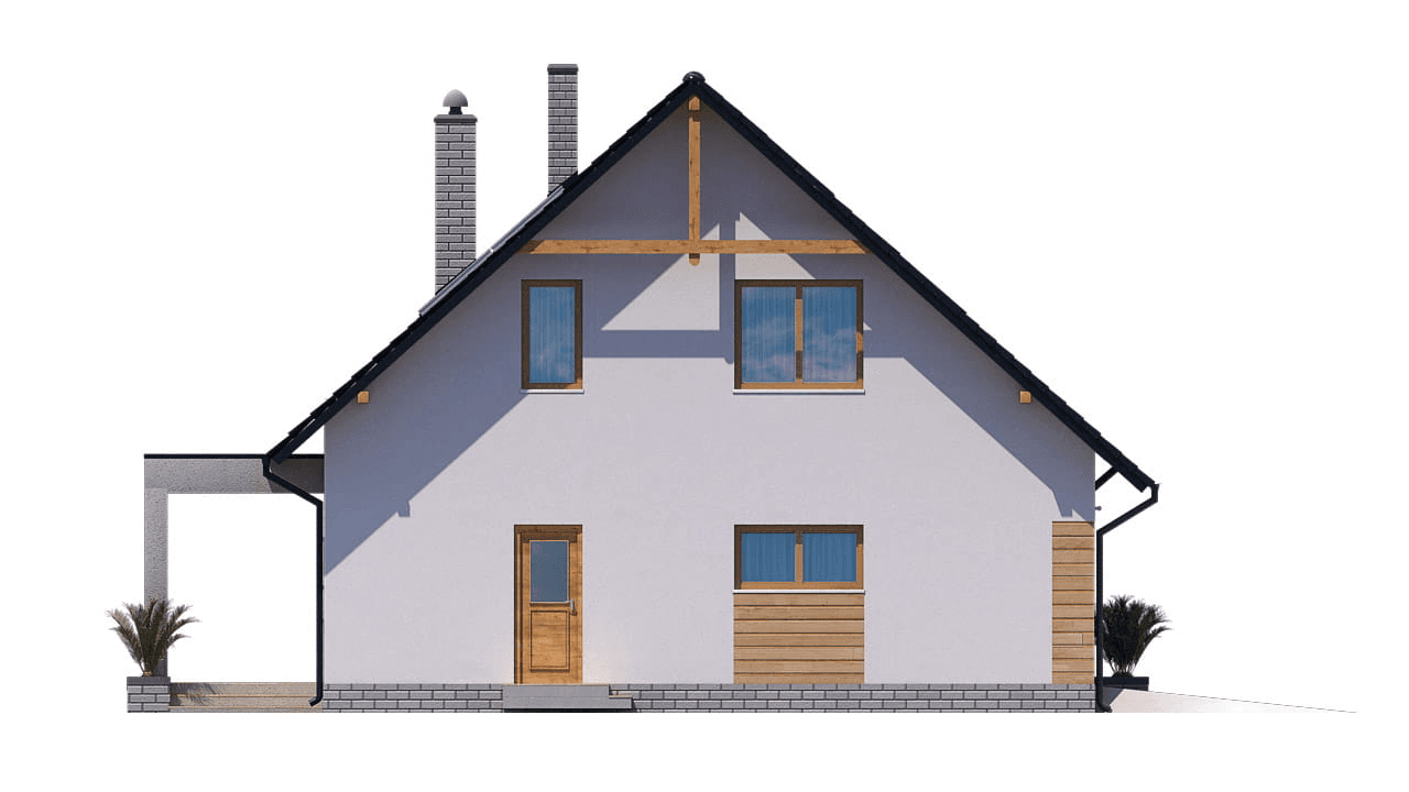 Elewacja lewa domu jednorodzinnego BW-55