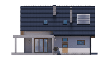 Elewacja tylna domu BW-55