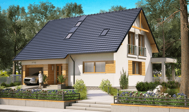 Wizualizacja domu jednorodzinnego BW-55