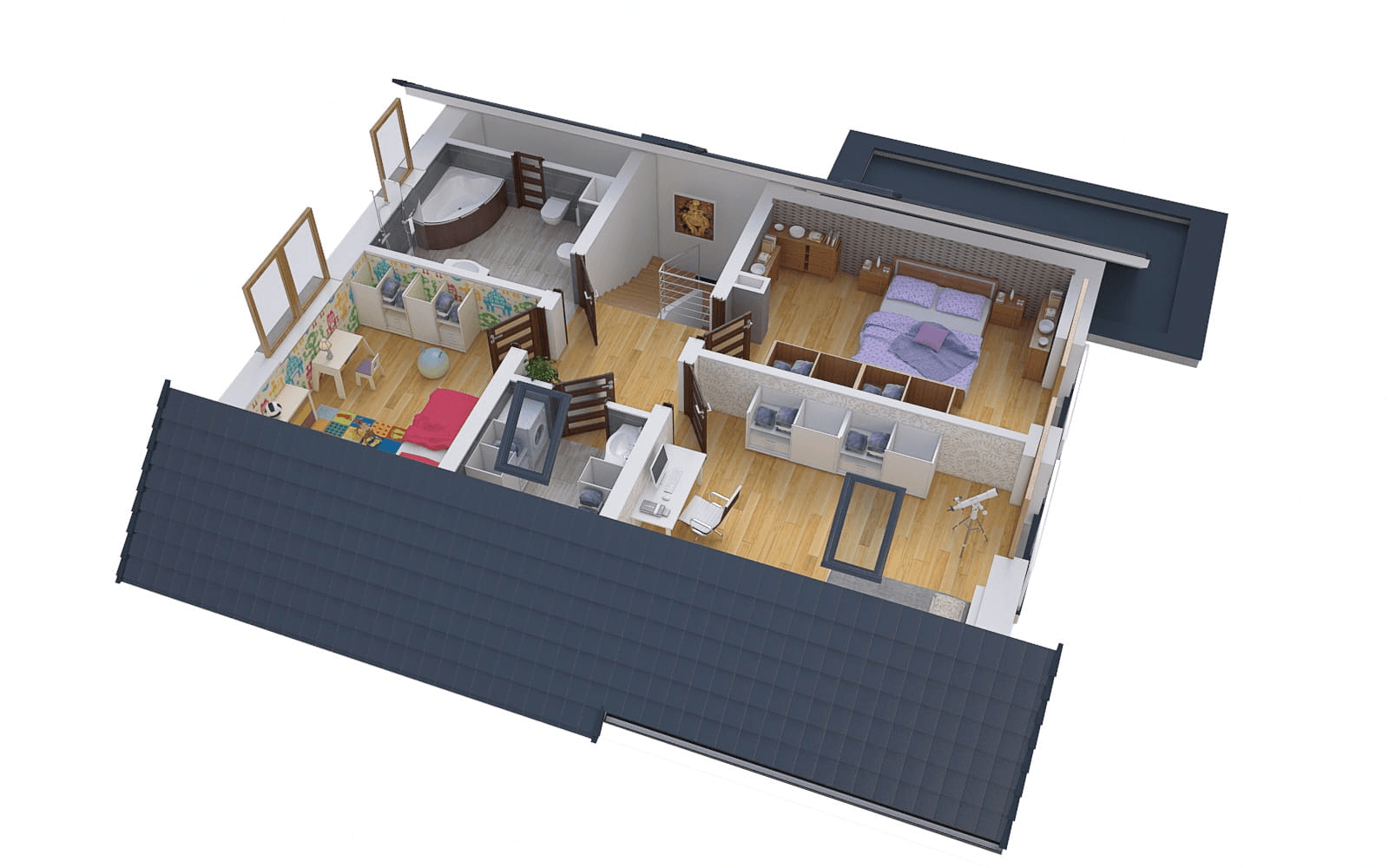 Wizualizacja domu jednorodzinnego BW-55