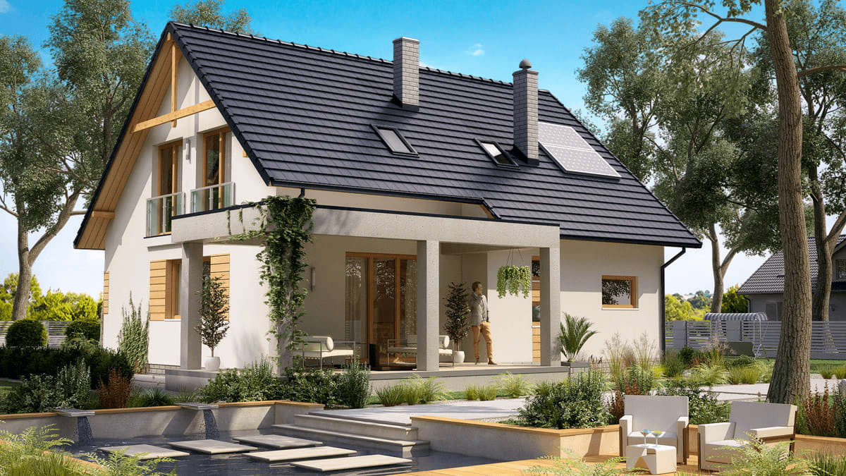 Wizualizacja domu jednorodzinnego BW-55