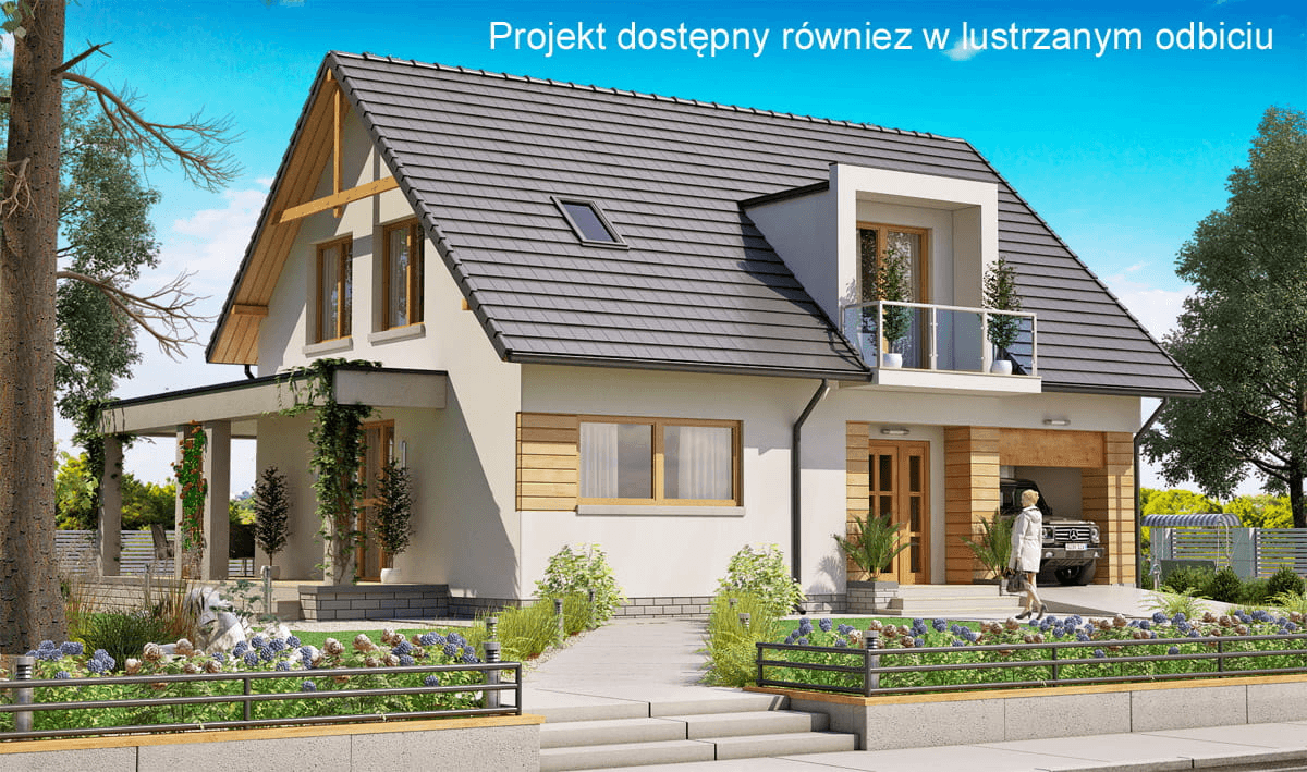 Wizualizacja domu jednorodzinnego BW-55 wariant 2.