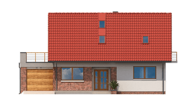 Elewacja frontowa domu BW-55 wariant 3